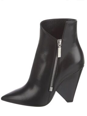 🖤BNIB Authentic Saint Laurent Niki 105 Zip Booties 40 Nero/Black Calfskin